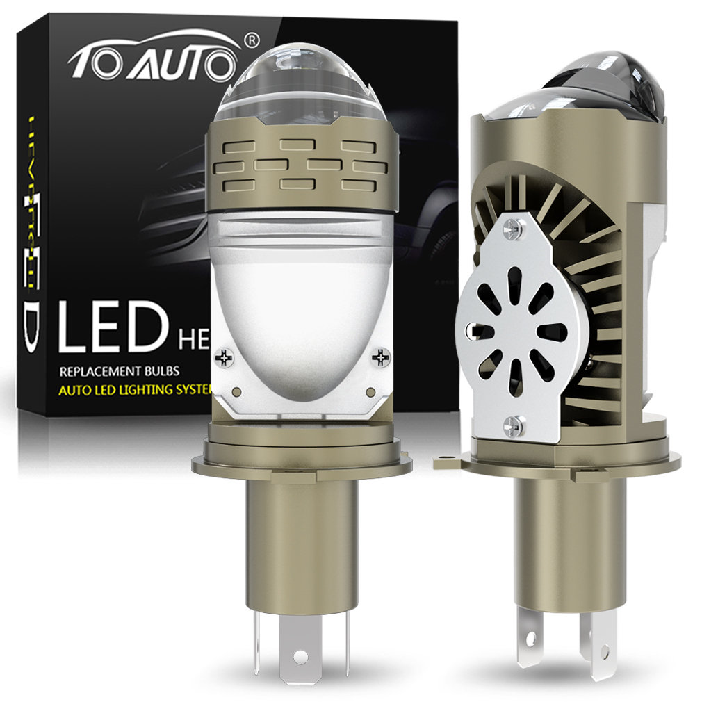 Universal Motorcycle Led Headlight Projector - Dual Lens H4 LED Projector Lens