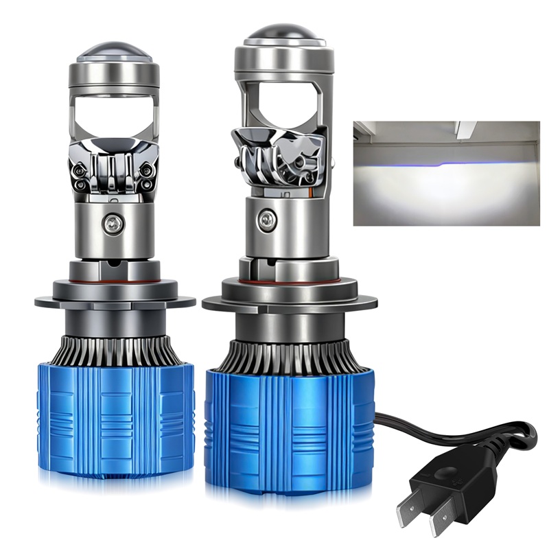 Universal Motorcycle Led Headlight Projector - 2PCS H7 Car Headlight 1:1 Mini