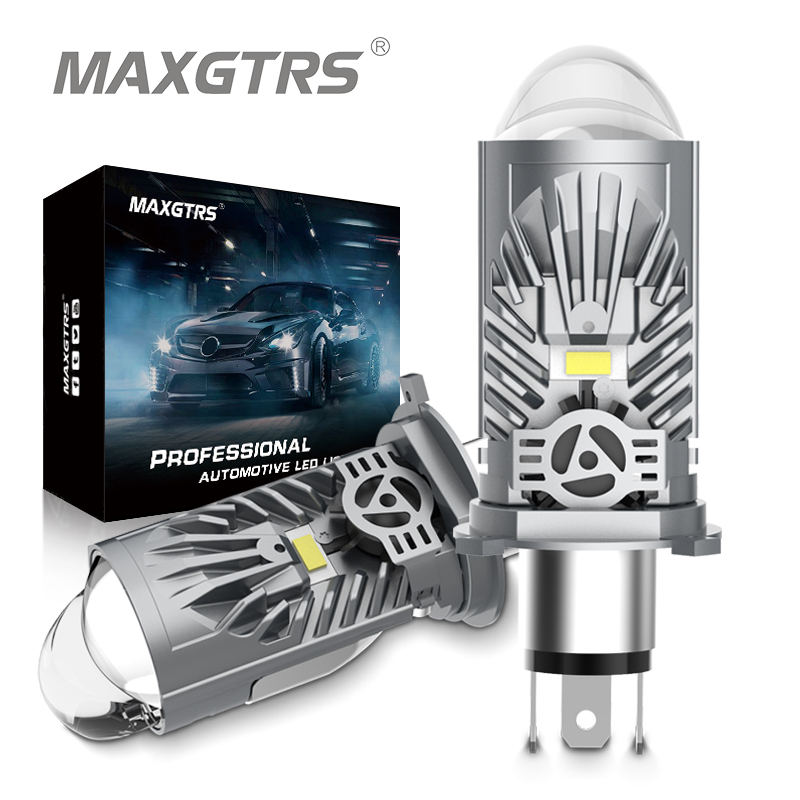 Universal Motorcycle Led Headlight Projector - 24000LM H4 LED Projector Headlight RHD