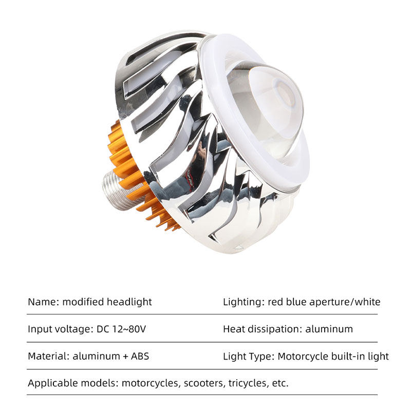 1pcs Car Motorcycle Headlight  - Universal Motorcycle Led Headlight Projector ulasan dan harga