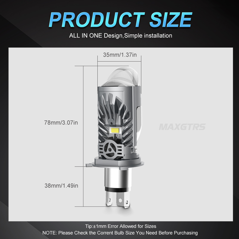24000LM H4 LED Projector Headl - Universal Motorcycle Led Headlight Projector ulasan dan harga