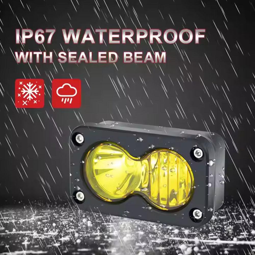 20W LED Headlight 3Inch Square - Universal Motorcycle Led Headlight Projector ulasan dan harga