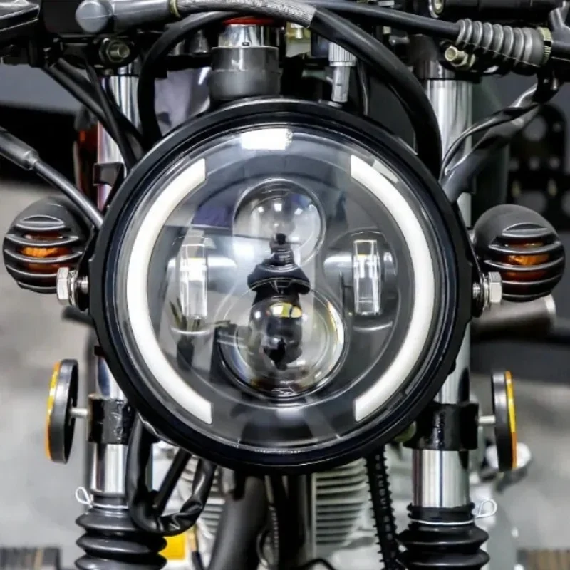 50W 7Inch 17.78cm LED Angel Ey - Universal Motorcycle Led Headlight Projector ulasan dan harga