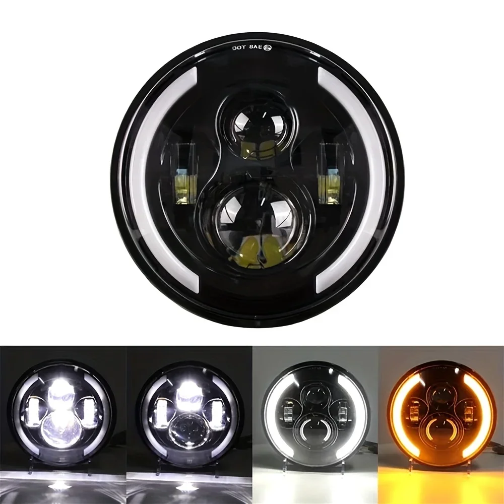 50W 7Inch 17.78cm LED Angel Ey - Universal Motorcycle Led Headlight Projector ulasan dan harga