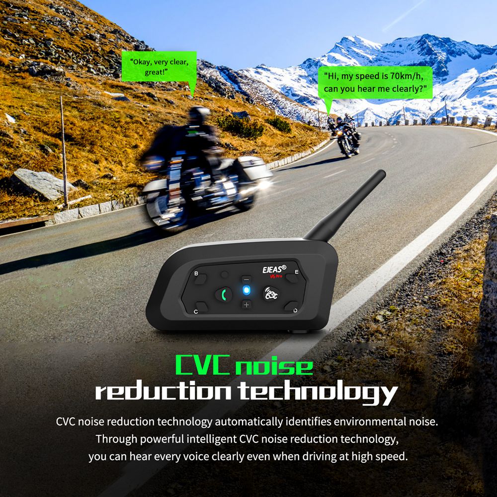 EJEAS V6 PRO+ Motorcycle Helme - Full Face Motorcycle Helmet With Bluetooth ulasan dan harga